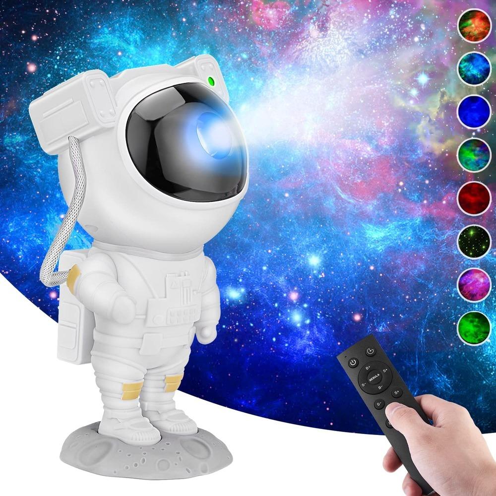 Proiector LED Astronaut cu Stele si Galaxii – Lampa de Noapte cu Telecomanda si Rotatie 360°