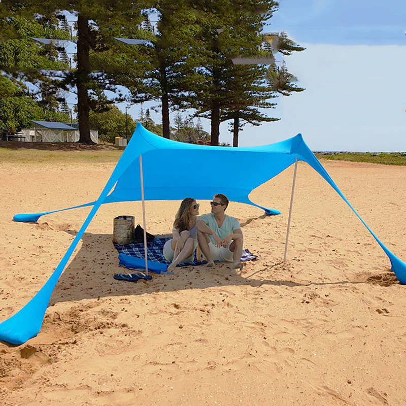 Cort de Plaja 450x450x160 cm – Umbra si Protectie UV pentru Plaja si Camping