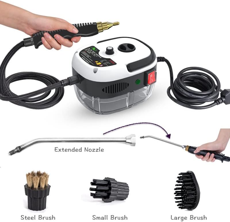 Aparat Portabil de Curatat cu Abur si Presiune Inalta 2500W – Curatare Rapida si Eficienta - imagine 3