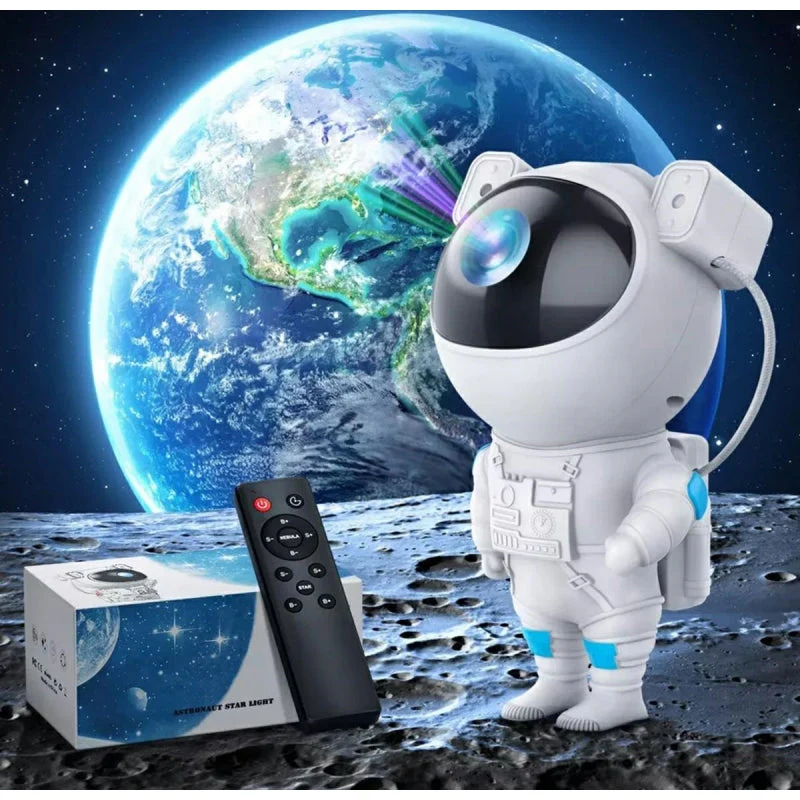 Proiector LED Astronaut cu Stele si Galaxii – Lampa de Noapte cu Telecomanda si Rotatie 360° - imagine 5