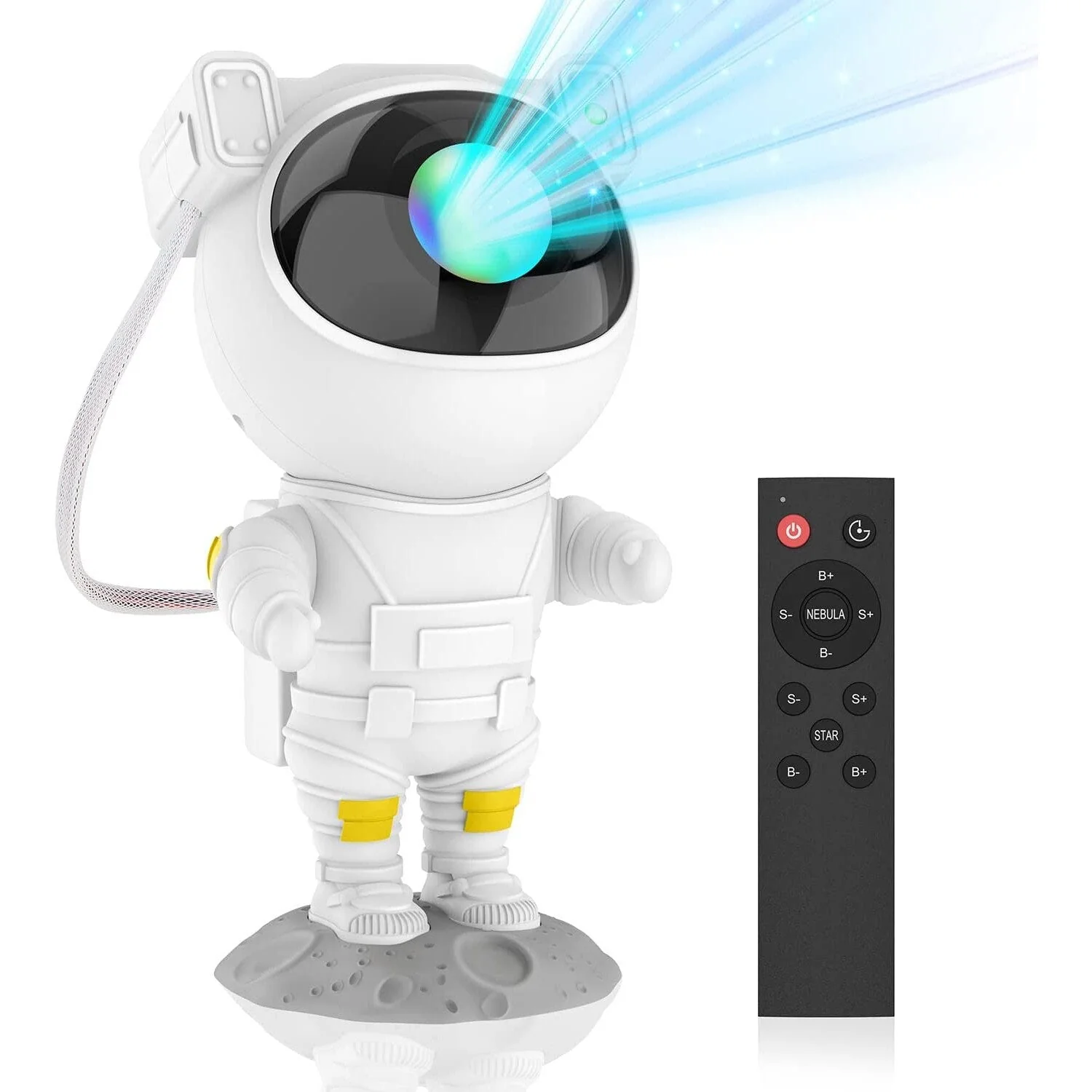 Proiector LED Astronaut cu Stele si Galaxii – Lampa de Noapte cu Telecomanda si Rotatie 360° - imagine 6